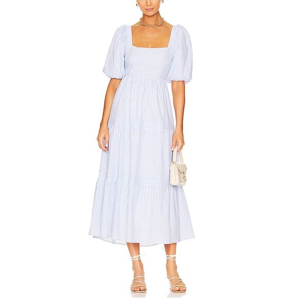 MINKPINK Dresses & Skirts - Minkpink Striped Blue And White Milani Dress Size M